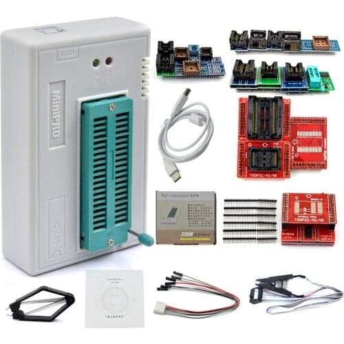 UPMELY Original V10.41 TL866II Plus USB Programmer with 25 Adapter Support 16000+IC SPI Flash NAND EEPROM MCU PIC AVR Fast Speed