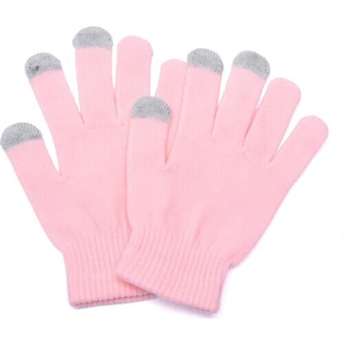 Winter Gloves For Man And Women Plus Thick Knitted Five Fingers Wrist Gloves Chic Christmas Gifts