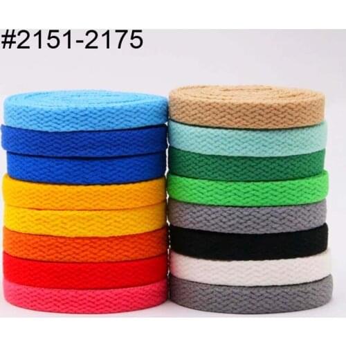 1Pair 8mm Men Women Canvas Flat Type Casual Shoe Laces Shoelaces Polyester Ropes for Kid Adult Unisex #2140-2159
