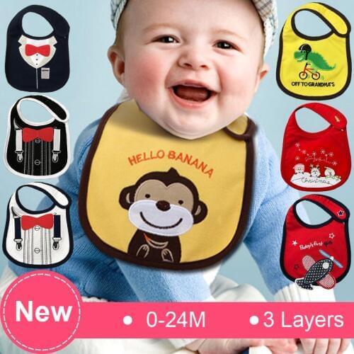 1PCS Newborn Baby Bibs Waterproof Bib Bandana Baberos Bibs For Kids Girls Boys Bib Baby Clothing DS19