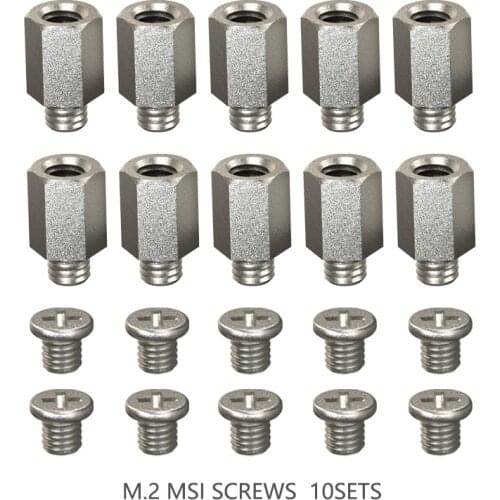 10 Set Hand Tool Mounting Kits Stand Off Screw Hex Nut for MSI M.2 SSD Motherboard High Quality and Brand New
