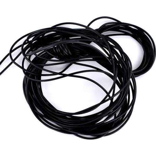 10M Rubber Cord Black Round Jewelry Craft DIY Findings 2mm(1/8") Dia