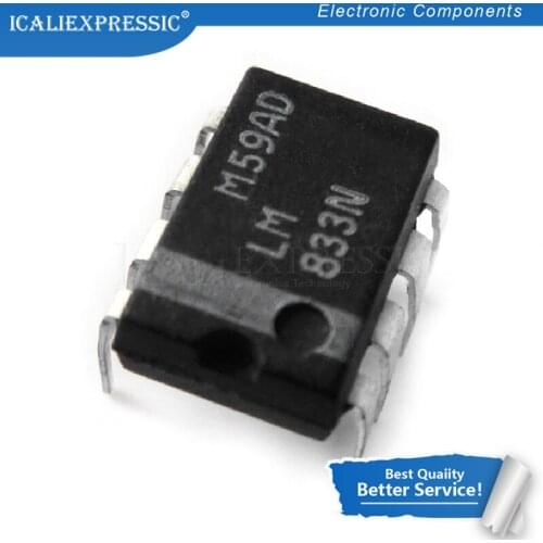 10PCS LM833N DIP8 LM833 DIP 833N DIP-8 new and original IC