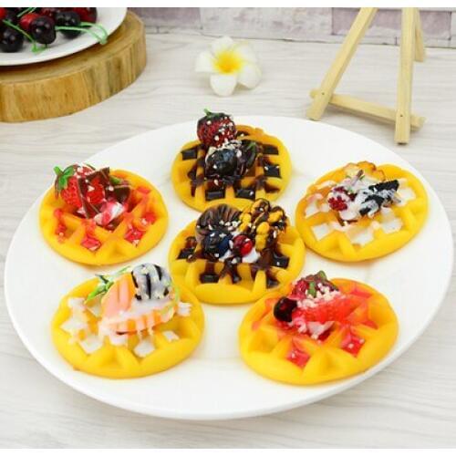 2017 Fashion High simulation waffles, muffins, fruit jam models model decoration miniature models