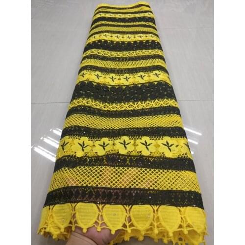 5yards/pc) High quality African big cord lace fabric two colors water soluble guipure lace for party dress WLO002