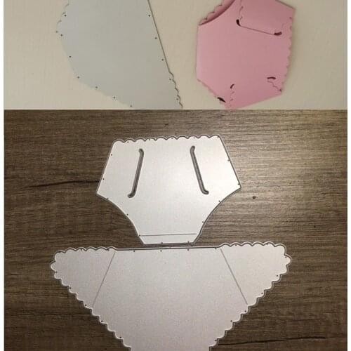 Adv-one Scrapbooking Dies Metal Baby Diaper-shaped Cutting Dies Craft Embossing Stamp Stencil Paper Card Making Template DIY