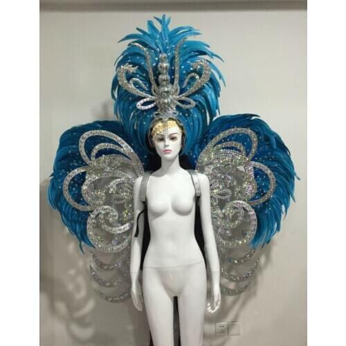 Latin dance Samba accessories Fashion exquisite headdress feathers Delicate dance shows accessories