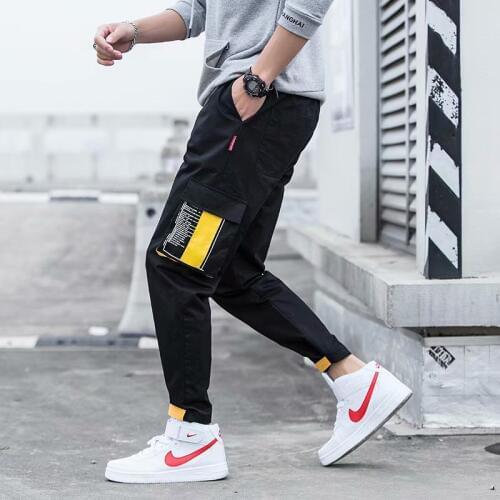 Hip Hop Men Pantalones Hombre Kpop Casual Cargo Pants Skinny Sweatpants Joggers Modis Streetwear Trousers Harajuku Track Pants