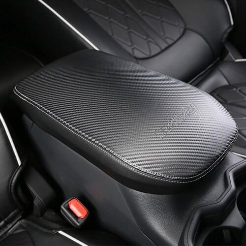 Leather Car Console Armrest Box Cover Holster Central Hand Box Cushion Cover for Toyota RAV4 2019 2020 2021 Accessories