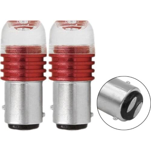 2PCS Red 1157 Strobe Flashing LED Projector Bulbs For Car Tail Brake Lights Auto Turn Signal Lamp Bulb