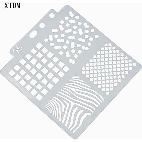 Square plastic mold shield DIY cake scrapbook stencils hollow Embellishments printing lace ruler Valentines Day