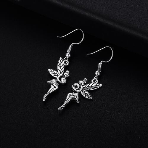 Trendy Vintage Fairy Shape Dangle Earrings for Women Girl Retro Drop Earrings Cute Small Object Earring Jewelry Bijoux