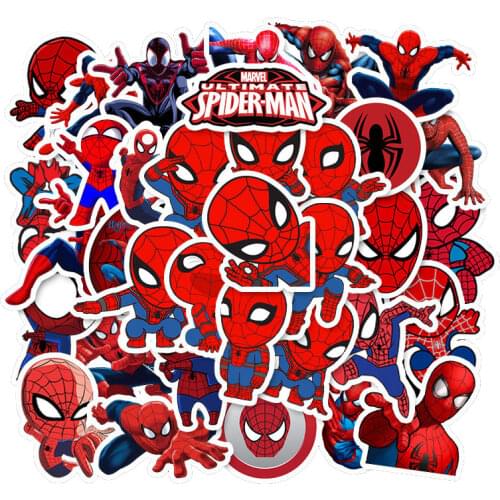 10/35pcs Spiderman Graffiti Stickers COOL Cartoon Kids Stickers Scrapbooking Guitar Notobook Moto Skateboard Waterproof Sticker