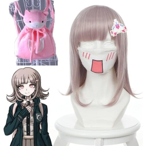 Nanami ChiaKi Wig Super Danganronpa Cosplay Wig Aircraft issuing Anime bag Cosplay Hair Synthetic Heat Resistant Women Hair suit