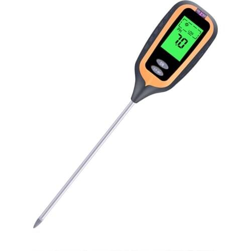 Portable Four-in-one PH Meter, Light Intensity, Soil Moisture Thermometer, Liquid Crystal Display High Efficiency Tester YZ