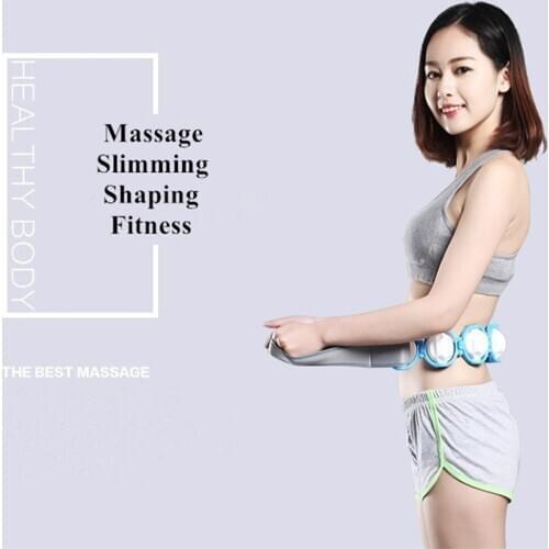 Waist Back Roller Massager Manual Rolling Ball Neck Leg Sports Massage Tool Fitness Slimming Shaping Strap Rope Theraputic Care