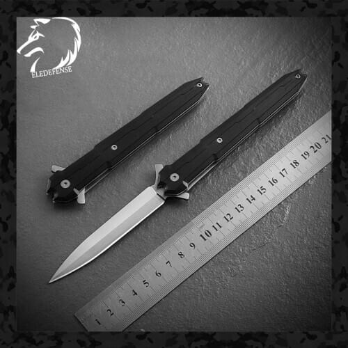 Black ABS Folding Blade CS Go Knife Fast Open Hunting Military Self Defense Personal Weapons Survival Tool Knife For Man Women