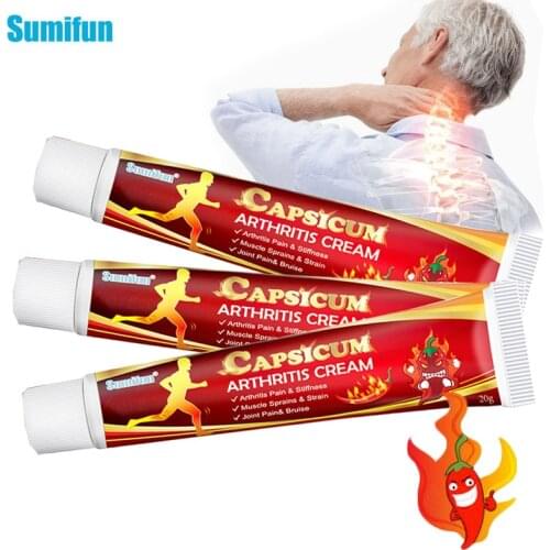 Sumifun Capsicum Plaster Hot for Backache Knee Joint Pain Relieving Ointment Herbal Rheumatoid Arthritis Muscle Soothing Cream