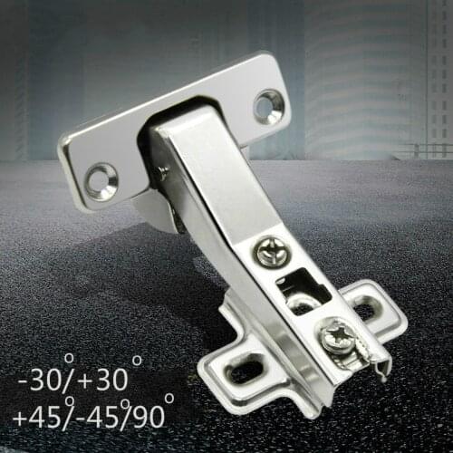 -30/+30/-45/+45/90 Degree Angle Hinge Hardware Corner Fold Cabinet Door Hinges Home Kitchen Bathroom Cupboard Woodworking