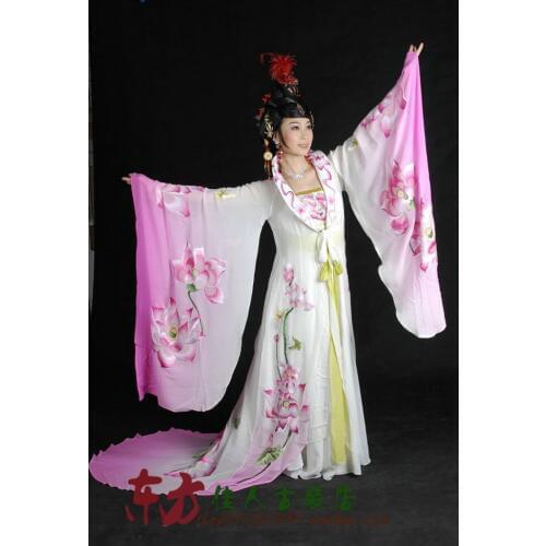 Unisexual Lotus in Pond under Moon Beauty Paint Transit Color Performance Stage Costume Li Yugang Cross-gender Cosplay Clothes