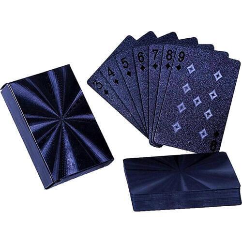 High Quality Waterproof Black Playing Cards Plastic Poker Limited Edition Collection Diamond Poker Cards Creative Gift Standard