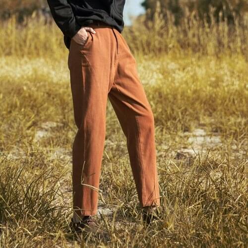 LZJN Spring Autumn New Women Straight Pants Patchwork Elastic Waist Solid Color Casual Women Cotton Pants