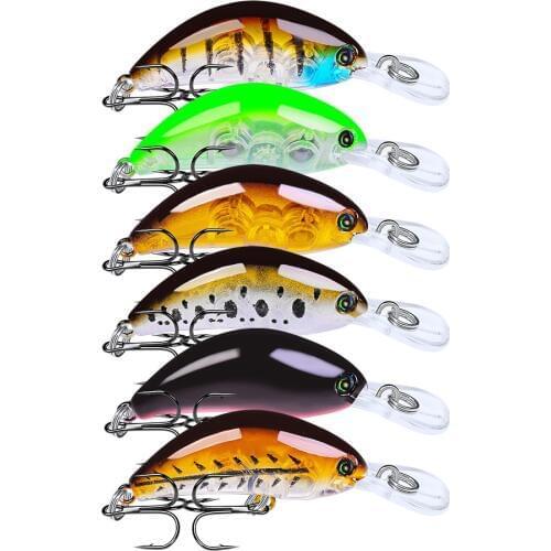 1Pcs High quality minnow 5.5cm 4g Floating water serie Hard Fishing Lure Crank Bait flaot Lake River Wobblers Fishing Baits