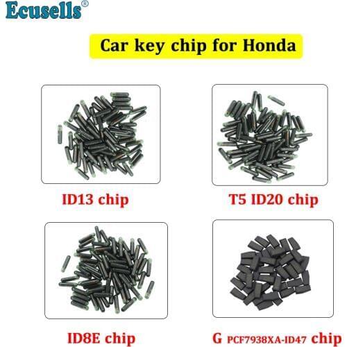 10pcs/lot ID13 T5 ID20 ID8E 8E G PCF7938XA-ID47 auto transponder immbolizer chip for Honda CIVIC FIT JAZZ CRV