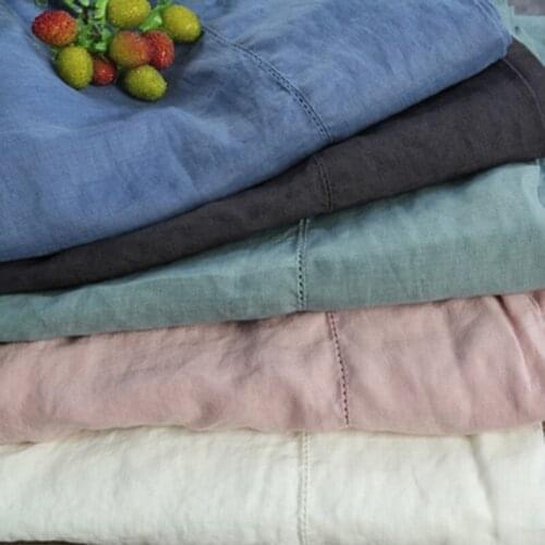 100% Pure Stone Washed French Linen Fabric Bed Cover Home Bed Linen Bedsheet Set Solid Color Flat Sheet 100% Cotton Sheets For B