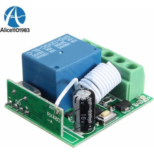 315MHz DC 12V Wireless Relay Switch Module 1 Channel RF Remote Control Switch Heterodyne Receiver Module Board