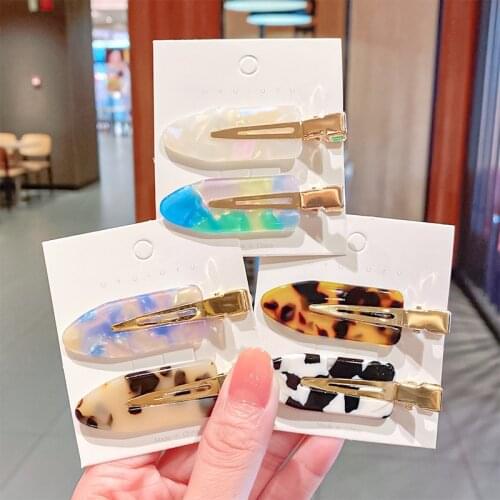 Acrylic Hair Clip For Women Girls Korean Hairpins Geometric Barrettes Fashion Hairgrip Headwear Side Clip Hair Accessories 2021