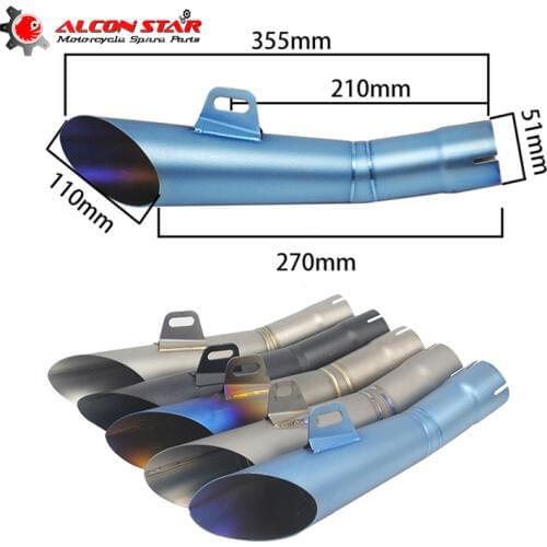 Alconstar-Moto Motorcycle GP Pot Escape Motorcross Scooter AkExhaust Pipe Muffler Z750 R1 R6 MT03 FZ1 Ninja ER6N NMAX