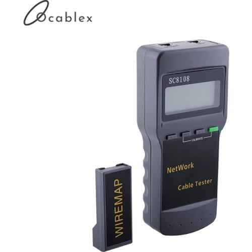 Free Shipping SC8108 Portable Multifunction LCD Wireless Network Tester Meter&LAN Phone Cable Tester & Meter