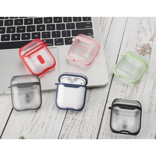 Transparent Wireless Earphone Case For Apple AirPods TPU Charging Headphones Cases For Airpods 2 Protective Cover