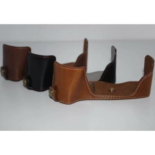 Camera Bag Bottom Case For Olympus OM-D E-M10 Mark III EM10III EM10 III E-M10III Genuine Leather Half Body Set Cover Battery