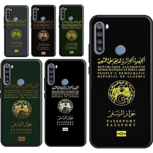 Algerian Passport Retro Phone Case for Xiaomi Redmi Note 10 Pro 9 8 Redmi 9 9T 9C 9A 8A 7A K40 Note 9S 8T Cover
