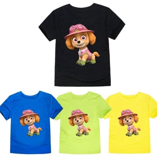 Paw Patrol Children Short Sleeve T-Shirts Cartoon Print Paw Patrol Baby Boy Girl Kid Summer Blouse Clothes Casual Tee Top