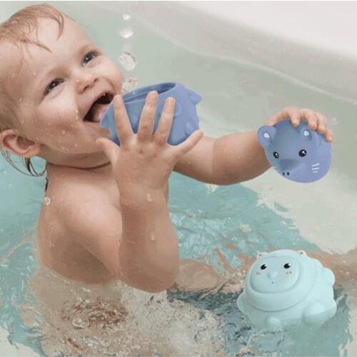 Baby Bath Toys for Kids Rubber Ball Toys For Toddlers Spray Water Bath Toys Baby Newborns Teether Toys Bathtub Toys Water Toys