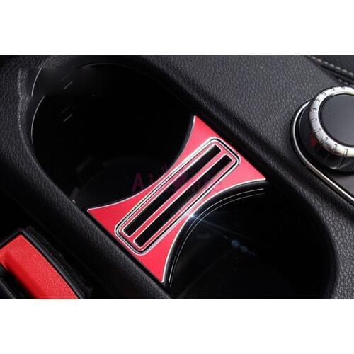 For Mercedes Benz GLA CLA A B Class Water Cup Holder Cover Panel Overlay Interior Chrome Car Styling Accessories