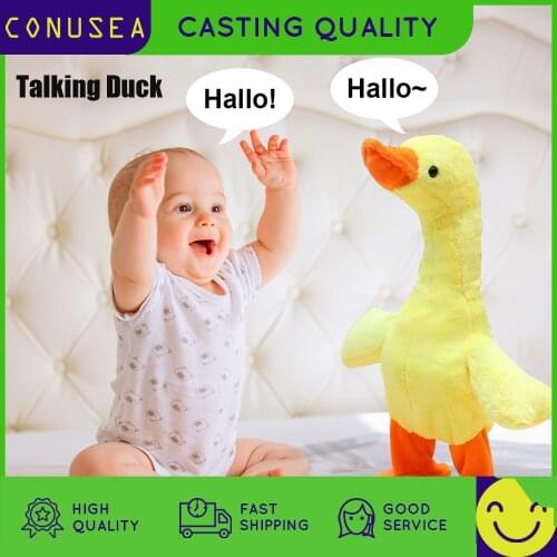 Talking Plush Toy Dancing Electronic Dancing Duck Repeat Talk Singing Plushies Toys Kids Baby Education Toys Vs Dancing Cactus