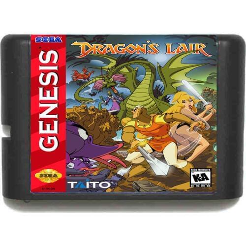 Dragons lair 16 bit MD Game Card For 16 bit Sega MegaDrive Genesis game console