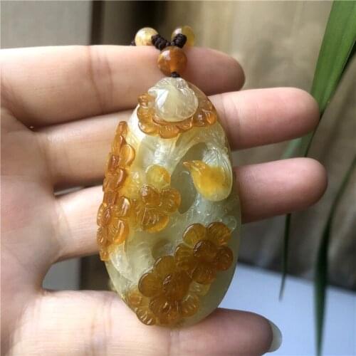 Natural xiuyu A jade Handcarved bird jade green jade pendant jade necklace men pendants jewelry jade necklaces