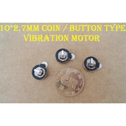 Free shipping!20pcs/lot 3V 10*2.7MM Ultra Micro Button Type Coin Type Vibration Motor Mini Vibratiing motor