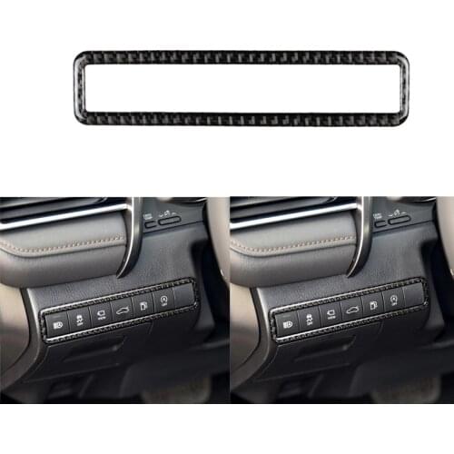 Carbon fiber Multifunction Button Headlight Switch Decorative Frame Sticker Fit for Toyota Camry 2018 2019