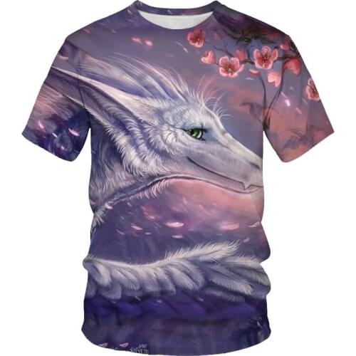 Summer fashion new style 3D printing Hundred Birds and Kings and Beasts Personality Design Mens T-shirt Casual Breathable Trend