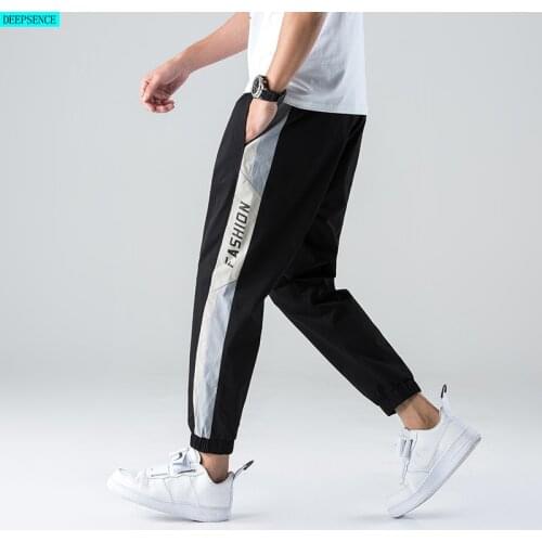 Men Casual Pants Spring and Autumn 2021 New Workwear Sports Pants Nine-Point Pants Trendy Brand Loose-Fitting Trousers for Men