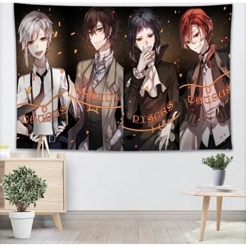 Anime Bungou Stray Dogs Wall Tapestry Wall Hanging Tarot Custom Tapestry Plant Tapestry Mandala Home Decor More Large Size 0511
