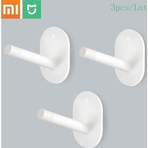 Original Xiaomi Mihome 3pcs/set Multifunction bathroom kitchen hook up Wall Mop Hook 3kg weight Shelf suspension Storage rack