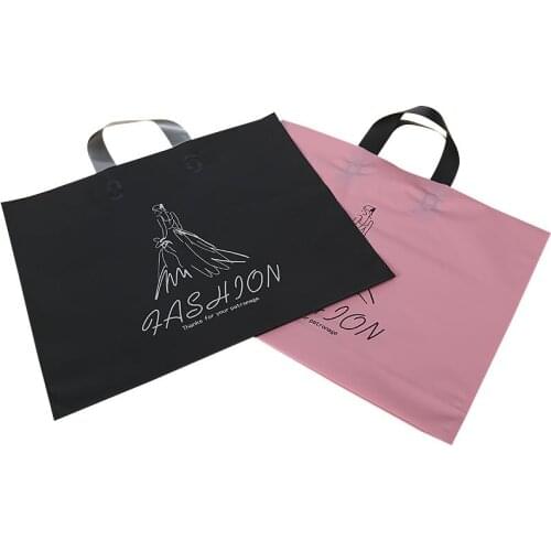 50pcs Gift Bags Wedding Handles For Cookies Jewelry Bag Gift Bag Plastic Print Storage Shopping Bag Shops Clothes Package