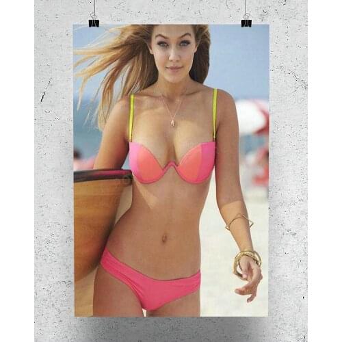 R0209 Gigi Hadid 06 Star Sexy Beautiful Girl Model Wall Sticker Silk Poster Art Home Decoration